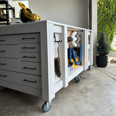 PREMIER BUNDLE: 3-in-1 Mobile Workbench + Dust Collection + Integrated Storage